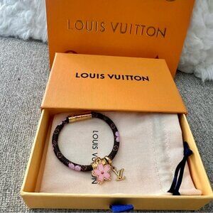 Louis Vuitton x Takashi Murakami Pink Flower Charm Monogram Bracelet